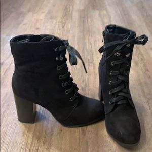 Women’s black heel booties